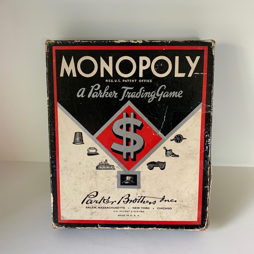 Monopoly 1930s Parker Brothers 2,026,082, Antique Vintage No Board INCOMPLETE
